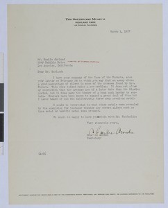 Charles Amsden, letter, 1937-03-01, to Hamlin Garland