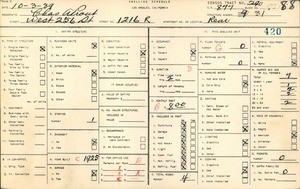 WPA household census for 1216R WEST 256TH STREET, Los Angeles County