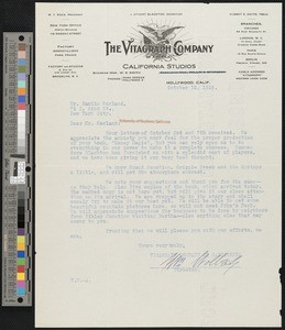 William Wolbert, letter, 1916-10-12, to Hamlin Garland