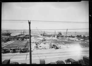 Piling job, Wilmington, Los Angeles, CA, 1931