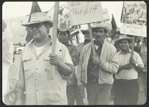 Chávez, César. Proposition 14 Rally