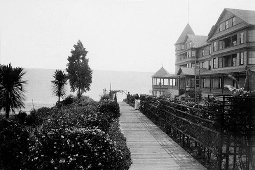 A side view of Sea Beach Hotel