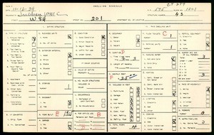 WPA household census for 201 West 84th Street, Los Angeles County