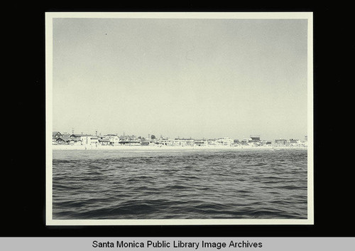Looking at the The Promenade in Ocean Park from offshore on June 29, 1956