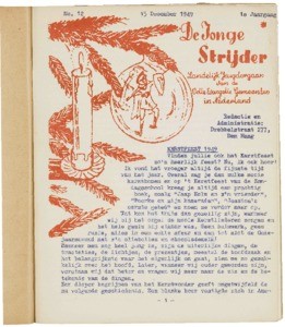 De jonge strijder : Pinkstermaandblad voor jeugdwerk en zondagsschool, vol. 01, nr. 12 (1949 december)