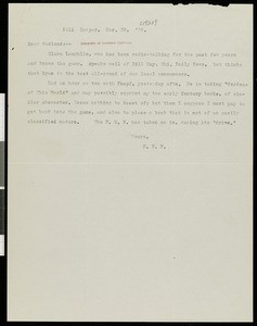 Henry Blake Fuller, letter, 1929-03-30, to Hamlin Garland