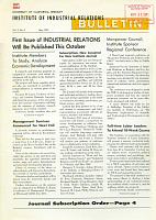 Institute of Industrial Relations Bulletin, Vol. 4, No. 2, May 1961