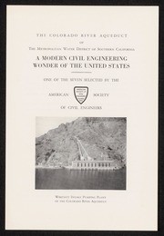 Brochure Honoring Colorado Aqueduct at Civil Wonder 1958