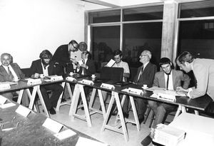 FBG Meeting, Beirut, 1976. From left to right: Halim Salum, Beirut; Tim Staal, Muscat; Ove Bro