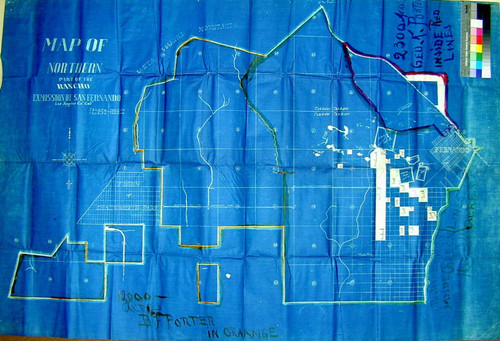 Map of northern portion of the Rancho Ex Mission de San Fernando, Los Angeles Co., Cal