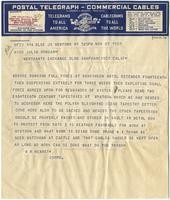 Telegram from William Randolph Hearst to Julia Morgan, November 29, 1929