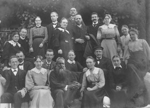 Danish Missionaries in South India 1906. Standing from the left. Olga Hornbech, Carl Hornbech