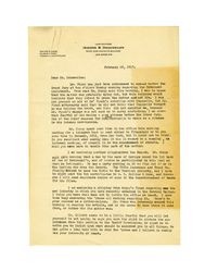 Letter from J. C. Humphreys to Isidore B. Dockweiler, February 23, 1917