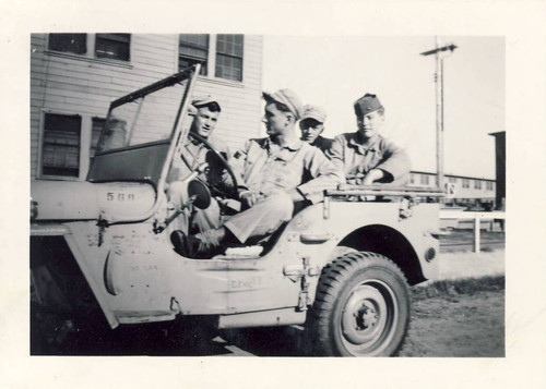 Catching a ride in a jeep to MAG-12, MCAS El Toro, 1947