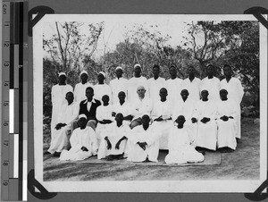 Brother Seibt and seminarists, Unyamwezi, Tanzania, 1904-1937