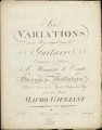 Six Variations sur un Theme Original pour la Guitare, Op. 20