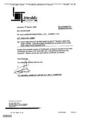 [Letter from George Pouros to Sue James regarding copies of certificates of deposits]
