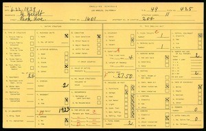 WPA household census for 1601 PARK AVE, Los Angeles