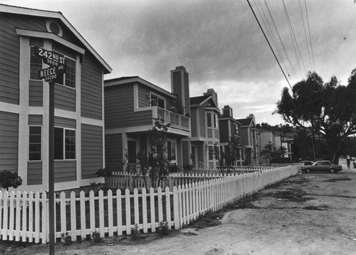 Row of homes at 242nd Street and Neece Ave in Walteria