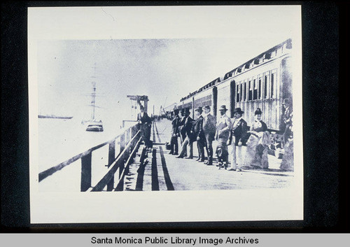 Train on the Long Wharf, Santa Monica, Calif