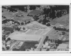 Aerial views of St. Vincent's High School, Petaluma, California, 1961