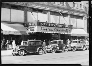 Marquee at Walker's department store, Los Angeles, CA, 1931