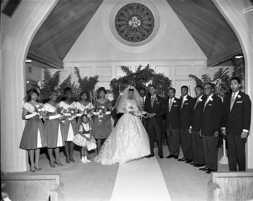 Scott-Guy's wedding party, Los Angeles, 1962
