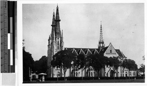 Exterior view of a cathedral, Oceania, ca. 1920-1940
