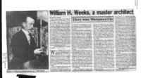William H. Weeks, a master architect