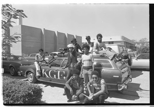KGFJ soul caravan, Los Angeles, ca. 1973