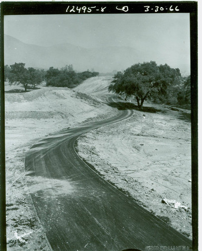 View of a path during construction of Marshall Canyon Golf Course