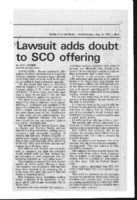 Lawsuit adds doubt to SCO offering
