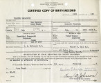 Birth Certificate, Yoshiko Kawaguchi, 1946