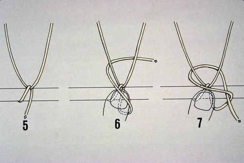 Illustration of knots used in net-making process — Calisphere
