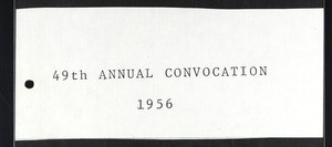 Annual Holy Convocation, COGIC (49th: 1956), program