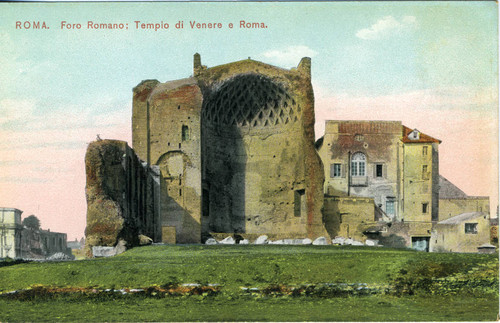 Postcard, Foro Romano; Tempio di Venere e Roma