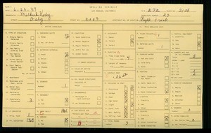 WPA household census for 2003 DALY ST, Los Angeles