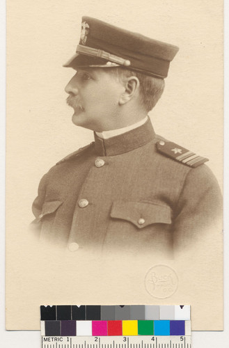 [Profile portrait of Alexander McAdie in military uniform.]