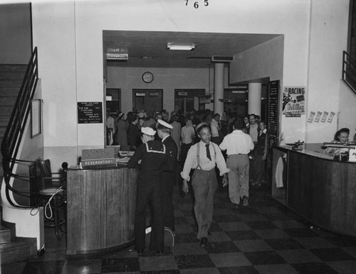 Front lobby, Lockheed Air Terminal, early 1940