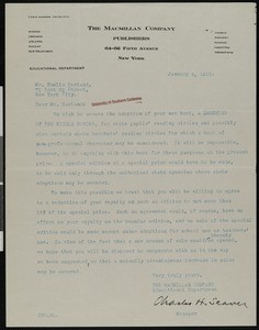 Charles H. Seaver, letter, 1922-01-04, to Hamlin Garland
