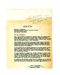 Letter from Lawrence F. Lamar to Frederick C. Dockweiler, February 19, 1952