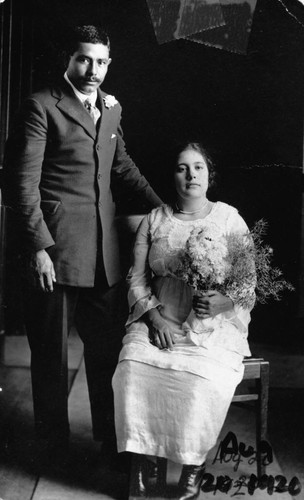 Francisco and Maria Gonzales, Wedding Portrait [graphic]