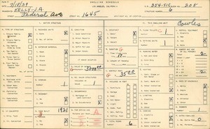 WPA household census for 1645 FEDERAL AVE, Los Angeles