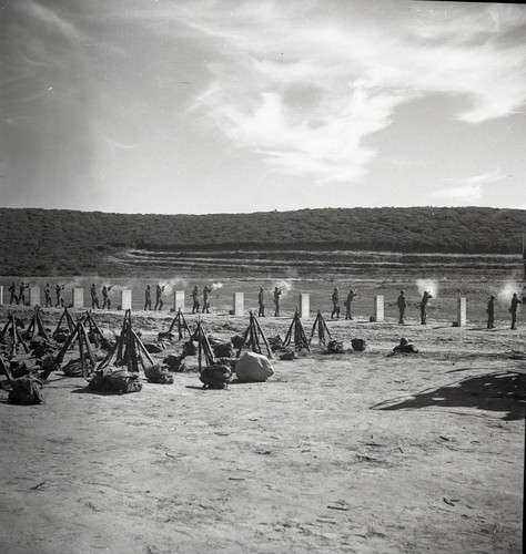 Rifle range training at Fort Ord