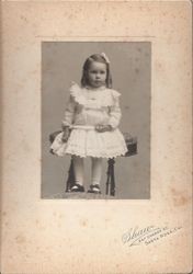 Portrait of Ethel M. Sharp in 1910 at age three years, 3 months old
