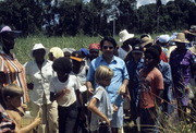 Jim Jones (Center), Surrounded by Peoples Temple Members, Jonestown, Guyana