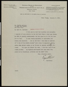 Edgar P. Hill, letter, 1924-01-03, to Hamlin Garland