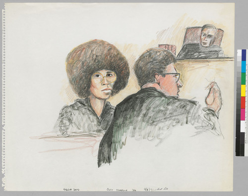 9/7/71 Angela Davis, Assistant District Attorney Cliff Thompson