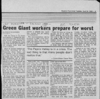 Green Giant workers prepare for worst
