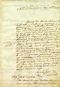 Petition of Matilda Cota for grant of agricultural land, 1836